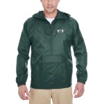 Quarter-Zip Hooded Pack-Away Jacket