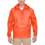 Quarter-Zip Hooded Pack-Away Jacket