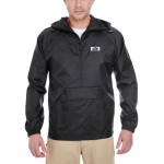 Quarter-Zip Hooded Pack-Away Jacket