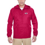 Quarter-Zip Hooded Pack-Away Jacket