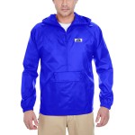 Quarter-Zip Hooded Pack-Away Jacket