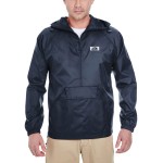 Quarter-Zip Hooded Pack-Away Jacket