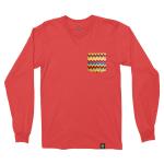 Pink/Yellow Chevron Long-Sleeve