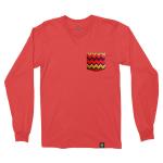 Rebel Red Chevron Long-Sleeve