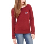 Sponge Fleece Wide Neck Sweatshirt