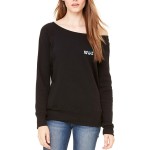 Sponge Fleece Wide Neck Sweatshirt